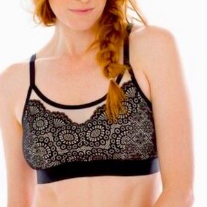 SOMA Geo Mesh Scoop Neck Bralette - MEDIUM
